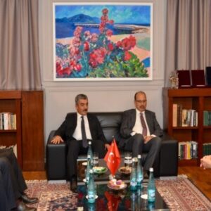 Kryetari i Kontrollit të Lartë të Shtetit, z. Arben Shehu priti në një vizitë zyrtare Presidentin e Gjykatës Turke të Llogarive, z. Metin Yener