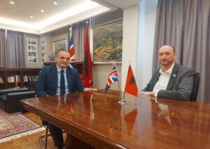 Kryetari i KLSH-së, z. Arben Shehu, në takimin me Ambasadorin Britanik në Shqipëri, z. Alastair King-Smith, 20.04.2023