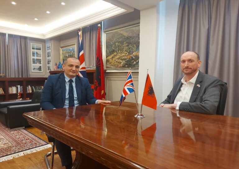 Kryetari i KLSH-së, z. Arben Shehu, në takimin me Ambasadorin Britanik në Shqipëri, z. Alastair King-Smith, 20.04.2023