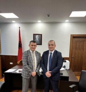 Kryetari i KLSH-së, z. Arben Shehu, në takimin me Drejtuesin e Prokurorisë së Posaçme (SPAK), z. Altin Dumani, 18.01.2023