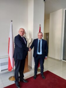 Kryetari i KLSH-së, z. Arben Shehu pret në takim Ministrin e Punëve të Jashtme të Polonisë, njëkohësisht Kryetar i radhës i OSBE-së, Sh.T.Z. Zbigniew Rau, 16.06.2022