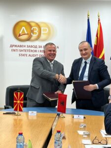 Nënshkrimi i Marrëveshjes së Bashkëpunimit ndërmjet Kontrollit të Lartë të Shtetit dhe Zyrës Shtetërore të Auditimit të Maqedonisë së Veriut, 30.11.2022