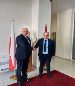 Kryetari i KLSH-së, z. Arben Shehu takon Ministrin e Punëve të Jashtme të Polonisë, njëkohësisht Kryetar i radhës i OSBE-së, Sh.T.Z. Zbigniew Rau