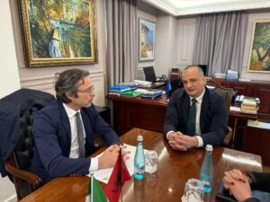 Kryetari i KLSH-së, z. Arben Shehu priti në takim Ambasadorin Italian në Shqipëri, Shkëlqesinë e tij z. Marco Alberti 15 prill