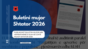 Publikohet “Buletini mujor, shtator 2026”, mbi veprimtarinë e Kontrollit të Lartë të Shtetit